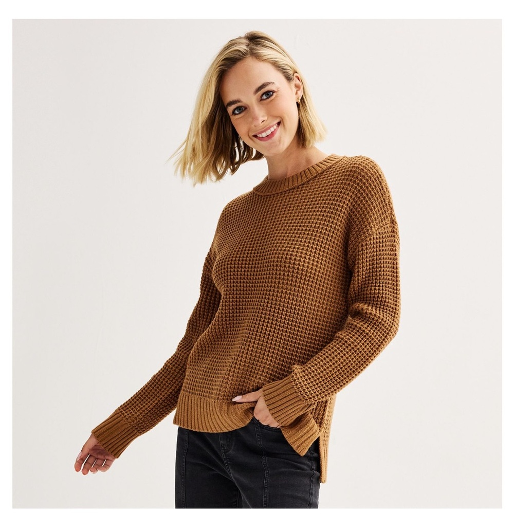 Sonoma Waffle Crewneck Two Sweater Bundle Large